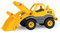 Lena 04212 EcoActives Schaufellader, ca. 33 cm, Baustellen Spielfahrzeug für Kinder ab 2 Jahre, robuster Radlader mit Griff und beweglicher Ladeschaufel, natürlicher Holzgeruch durch Holzanteil