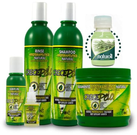 Boe - Set per la cura dei capelli, 5 pezzi con borsa Tote Bag, Promuove la crescita dei capelli, Tutti i tipi di capelli