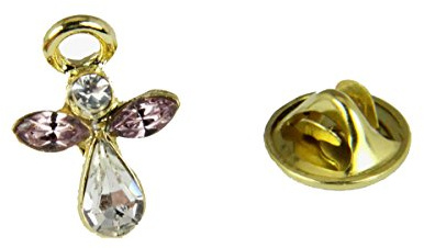 6030063 June Crystal Birth Month Angel Pin Guardian Lapel Brooch Tie Tack