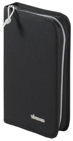 Vivanco CD/DVD-Tasche Polyester, Blue-ray Case, Wallet, Ordner für 48 CDs schwarz