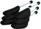 Incutex Lot de 3 Paires embauchoirs taille adaptable 38-44, forme chaussure en plastique, noir