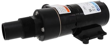 Jabsco 12V DC Macerator Pump for RVs/Boats - Efficient 43 L/min Waste Transfer for Black Water Tanks Up to 200 Gallons - Compact Design, 4-Blade Chopper, Self-Priming, Dry-Run Protection