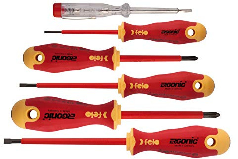 Felo Screwdriver set VDE, ERGONIC, 6 pcs SL, PH