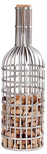Oenophilia Metal Extra Large Cork Holder Collector with Cork Stopper, Giant Wine Bottle Design, Holds 300 Corks