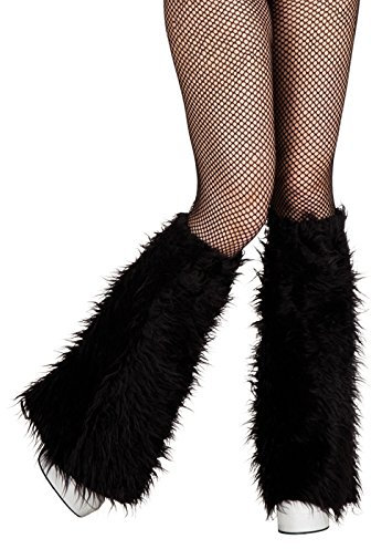 PARTY DISCOUNT Hippie Stulpen aus Plüsch, schwarz