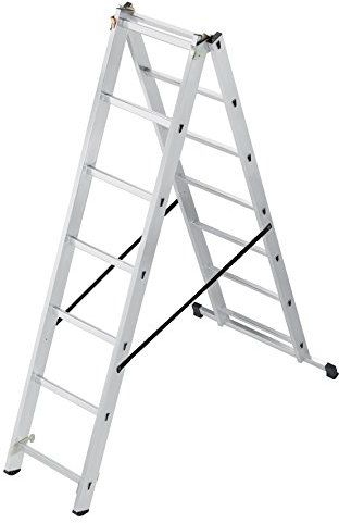 Echelle Transformable 2 Plans 2x7 échelons 3,1m/4m en Aluminium Hailo HobbyStep