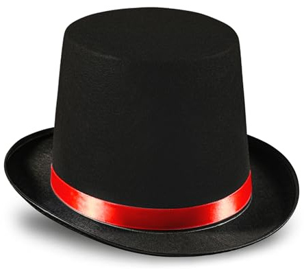 Dress Up America Cappello A Cilindro Da Smoking Per Bambine – Cappello Da Festa Del Mago Nero – Cappello Da Smoking Formale Unisex
