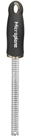 Microplane FBA_46020 Rallador para Especias, Acero Inoxidable, Negro, 22.90x3x2.56 cm