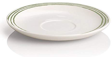 Alessi AGV31/77 Acquerello Sottotazza da caffè, Bone China, Bianco/Verde