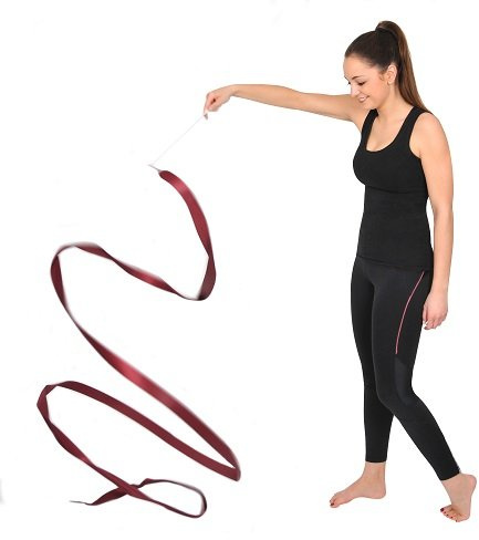 Grevinga® Gym Gymnastikband mit Glasfiberstab und Drehwirbel nach DTB und FIG-Vorschrift