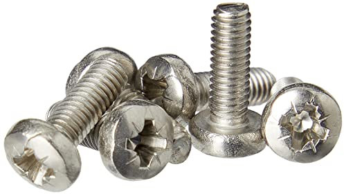 AHC 5053440615636 Machine Screws/Bolts A2 Stainless Steel Pozi Pan Head Mch Screw M4 4mm x 12mm (Pack of 100),Silver