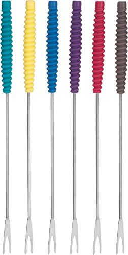Trudeau 5050618 Set de 6 Fourchettes à Fondue Multicolore