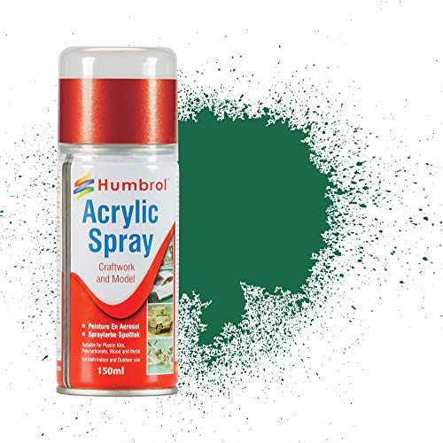 Humbrol Modellers Spray Paint - AD6030 No 30 Dark Green 150ml - Model Paints for Plastic Kits, Fast-Drying Modelling Paint for Crafting Surfaces Including Plastic, Fabric, Glass, Wood & Metal Models