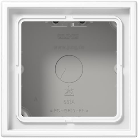 JUNG LS581AWW Caja de Superficie, Doble, 152 x 81 x 47mm, Blanco Alpino, Duroplástico, Brillante