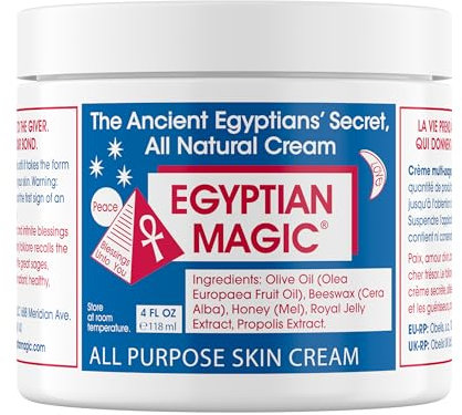 EGYPTIAN MAGIC - All Purpose Face & Body Cream, Moisturising Skin Care for Women & Men, Beauty Balm, Scar Cream aids Tend & Dry Skin, Stretch Marks, Psoriasis & Eczema Calming, 118ml Jar