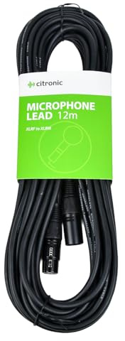 Premium XLR Male - XLR Female Cable | Microphone Cable | Black - 12.0M
