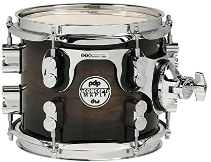 Pacific Drums Concept Maple Series Tom, 8 x 7, Exotic Walnut to Charcoal Burst