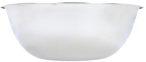 Chef Aid rostfritt stål blandningsskål, livsmedelssäker och det perfekta verktyget för matberedning och servering av nyproducerad mat, 8 liters kapacitet och 36 cm diameter, diskmaskin, fryssäker,