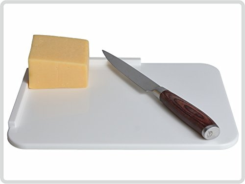 Brotschmierbrett für Einhänder rutschfeste Noppen, spülmaschinenfest 26 x 18 cm, weiß - Frühstücksbrettchen