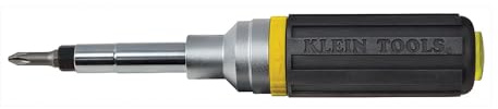 Destornillador de trinquete y destornillador de tuerca, multibroca, mango acolchado Klein Tools 32558, negro