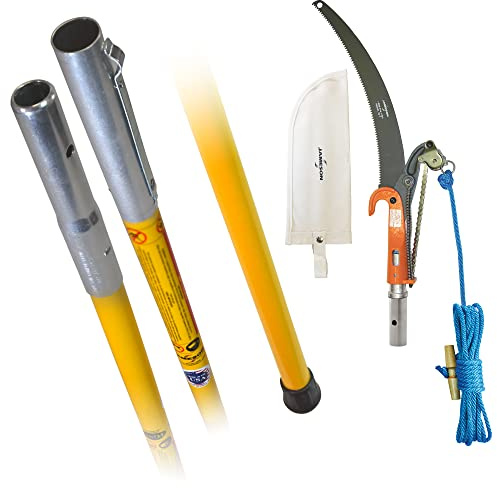 Jameson FG-11K FG-Series Manual Pole Saw and Tree Pruner Kit with Three 6-foot Fiberglass Poles