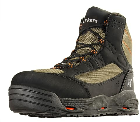 Korkers Greenback Wading Boots - Packed with The Essentials - Includes Interchangeable Felt and Kling-On Soles - Size 15