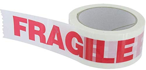 UNIVERS GRAPHIQUE 4 Rouleaux Adhésif FRAGILE - 48 X 100 MÈTRES- (34% de plus que les 66 mètres) ruban adhésif de haute qualité idéal pour carton, emballage, expédition marque référence UGRADFR
