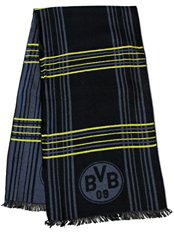 Borussia Dortmund Unisex BVB-schal Exklusiv Schal, schwarz/Grau, Einheitsgröße EU