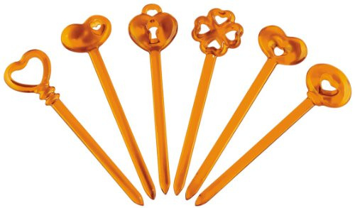 Guzzini GU-2688.00-45 - Set di 6 plettri per antipasti, 10 cm, colore: Arancione