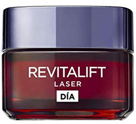 L'Oréal Paris Revitalift Láser, Crema Día Anti-Edad Intensiva con Vitamina C, Pro-Retinol y Ácido Hialurónico, 50ml