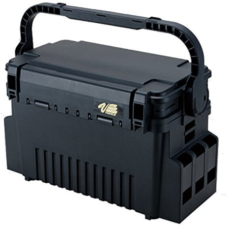 Meiho VS-7070 schwarz 35,6x18,6x21cm - Tacklebox für Kunstköder & Angelzubehör, Angelbox für Tackle, Köderbox, Angelkasten