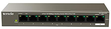 Tenda Tef1109P Commutatore di Rete Gestita Fast Ethernet (10/100) Supporto Power Over Ethernet (Poe) Grigio Switch di Rete