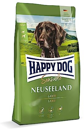 Happy Dog Sensible Neuseeland mit Monoprotein Lamm, 4 kg | Für ausgewachsene Hunde ab 11 kg, weizenfrei, Monoprotein Lamm, Menge zum Einstieg