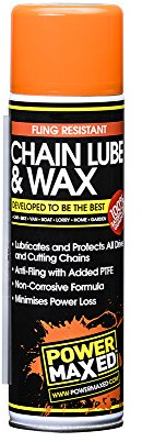 Power Maxed PMCL500SC09 Bike Chain Lubricant and Wax Spray Can, 500 ml