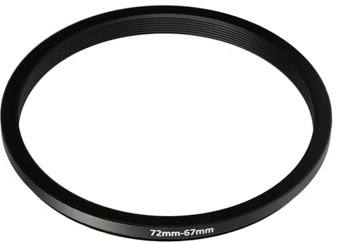 vhbw Step-Down-Ring Adapter von 72 mm auf 67 mm für Kamera Objektiv | Filteradapter, Metall, Schwarz