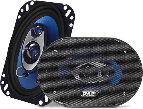Pyle 3-Way Car Speakers, 240-Watt Car Door Speakers, 10 x 15cm Universal Car Stereo Speakers, Triaxial Loud Audio Car Speaker, Quick Replacement Speaker, Vehicle Door/Side Panel Mount Compatible, 2pc