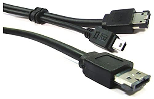Cablematic - ESATAp + Cavo USB o eSATA (eSATA + M/MiniUSB5pin-BM-M) 3m