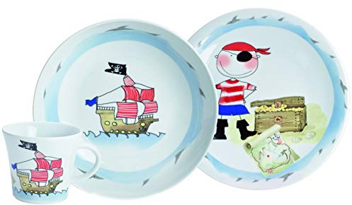 Kahla 32D200O76644C - Vajilla Infantil (3 Piezas), diseño de Piratas