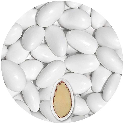 EinsSein 0,5kg Taufmandeln Imposante weiss glanz Mandeln Hochzeit Zuckermandeln Bonboniere Confetti Badem sekeri Gastgeschenk Zucker Mandeln Taufmandeln