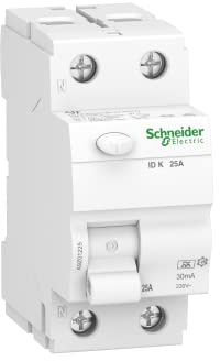Schneider A9Z01225 Disjoncteur Différentiel Id K 2P 25 a 30 Ma Type a Blanc