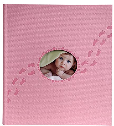 Exacompta 12202E Premium Fotoalbum Piloo mit 60 Seiten, perfekt für Ihre Baby- und Kinderfotos zum selbstgestalten Fotobuch rosa