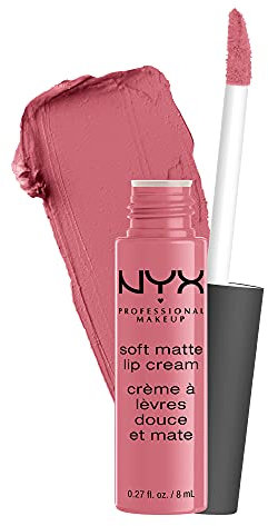 NYX Professional Makeup Rouge à Lèvres Soft Matte Lip Cream, Fini Mat Crémeux, Couleur Ultra-Pigmentée, Tenue Longue Durée, Teinte : Istanbul (06)