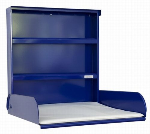 Wickeltische Klappbar mit Regalsystem und Wickelauflage - Pipi byBo Design Bunt, Farbe:Blau