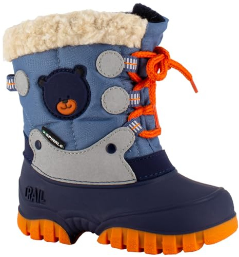Spirale Fabi stivali da neve, stivali canadesi unisex, bambini, imbottitura calda e isolante, blu