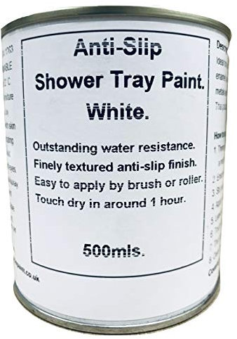 Fascinating Finishes Ltd 1 x 500ml White Anti Slip Shower Tray And Bath Base Paint
