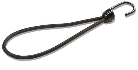 25 Expander-schlingen 130 mm schwarz mit Spiralhaken