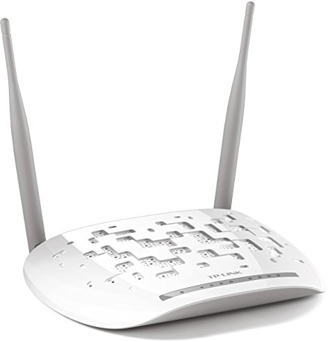 Módem Router TP-Link TL-W8961N, WiFi N300 Mbps, 4 Puertos Fast Ethernet, Incluyendo Splitter, Antenas, la versión en Idioma Italiano, Blanco