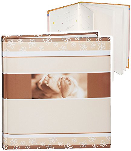 alles-meine.de GmbH XL Fotoalbum - süße Baby Füße - Babyalbum/erste Fotos - Gebunden zum Einkleben & Eintragen - blanko weiß - groß - 60 Seiten für bis zu 312 Bilder - 10x1..