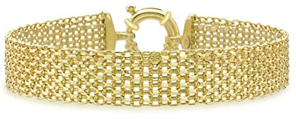 CARISSIMA Damen 9 Karat 375er Gelbgold Bismark Armband 19cm