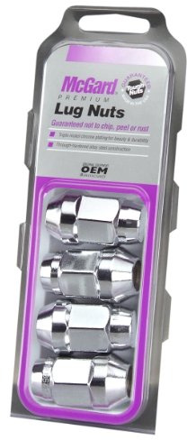 McGard 64073 Chrome (M14 x 1.5 Thread Size) Bulge Cone Seat Style Lug Nut, (Set of 4)